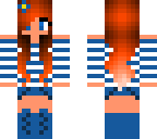blue stripped top girl