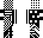 black and white