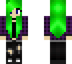 green haired girl