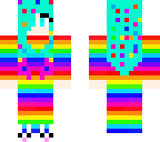 rainbow pajama sleepover girl