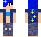 blue cool summer girl