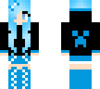 blue hair creeper girl