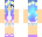 cute girl blue and purple hair