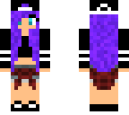 purple hair cool girl with red jacket