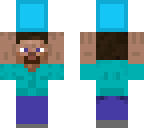 steve holding a diamond block 
