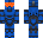 blue spartian with orange visor