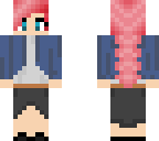 cute pink hair girl