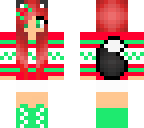 cyan wolf girl in sweater