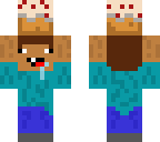 derpy updated steve holding a cake