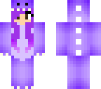 girl in purple dino suit