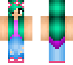 green hair flower girl