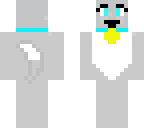 husky with cyan coaler