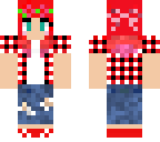 red ombre flower crown girl with jeans short hair