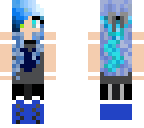 beautiful blue haired girl