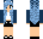 blue haired cat skin