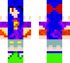 blue haired girl