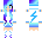 chica de electricidad azul