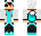 evil ice fox boy with blood red collar