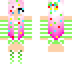 green rainbow cake girl