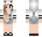 kawaii dino overalls girl