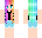 rainbow anime girl