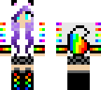 rainbow wolf girl