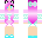 blue and pink bow cat