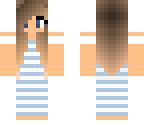 blue and white dress
