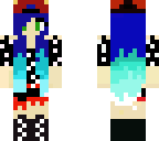 blue hair and cap