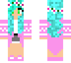 blue haired cute girl