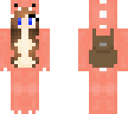 cute dino girl with backpack
