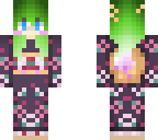 green kimono girl