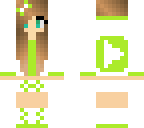 green you tuber girl skin