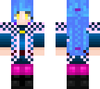 blue haired girl