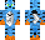blue running fire tiger