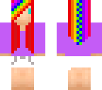 cute girl with rainbow hair