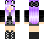kawaii purple haired kitty