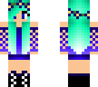 mint haired girl