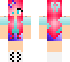 pink hair neon girl