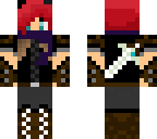 red haired girl with cat ears