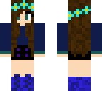blue flower girl