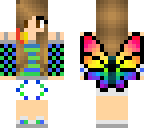 cool girl rainbow wings