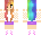 cute rainbow hair girl