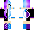 half blue half purple fox girl