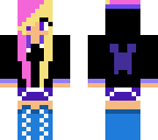 purple girl with hood and headphones