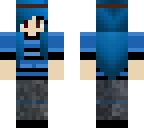 striped blue girl
