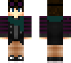 student with purple stripes