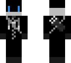 blue fox with face mask white
