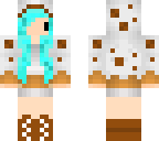blue haired cake girl