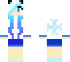 blue neon haired girl